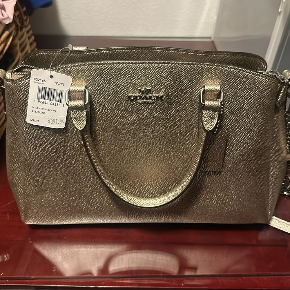 Coach bag color pewter
